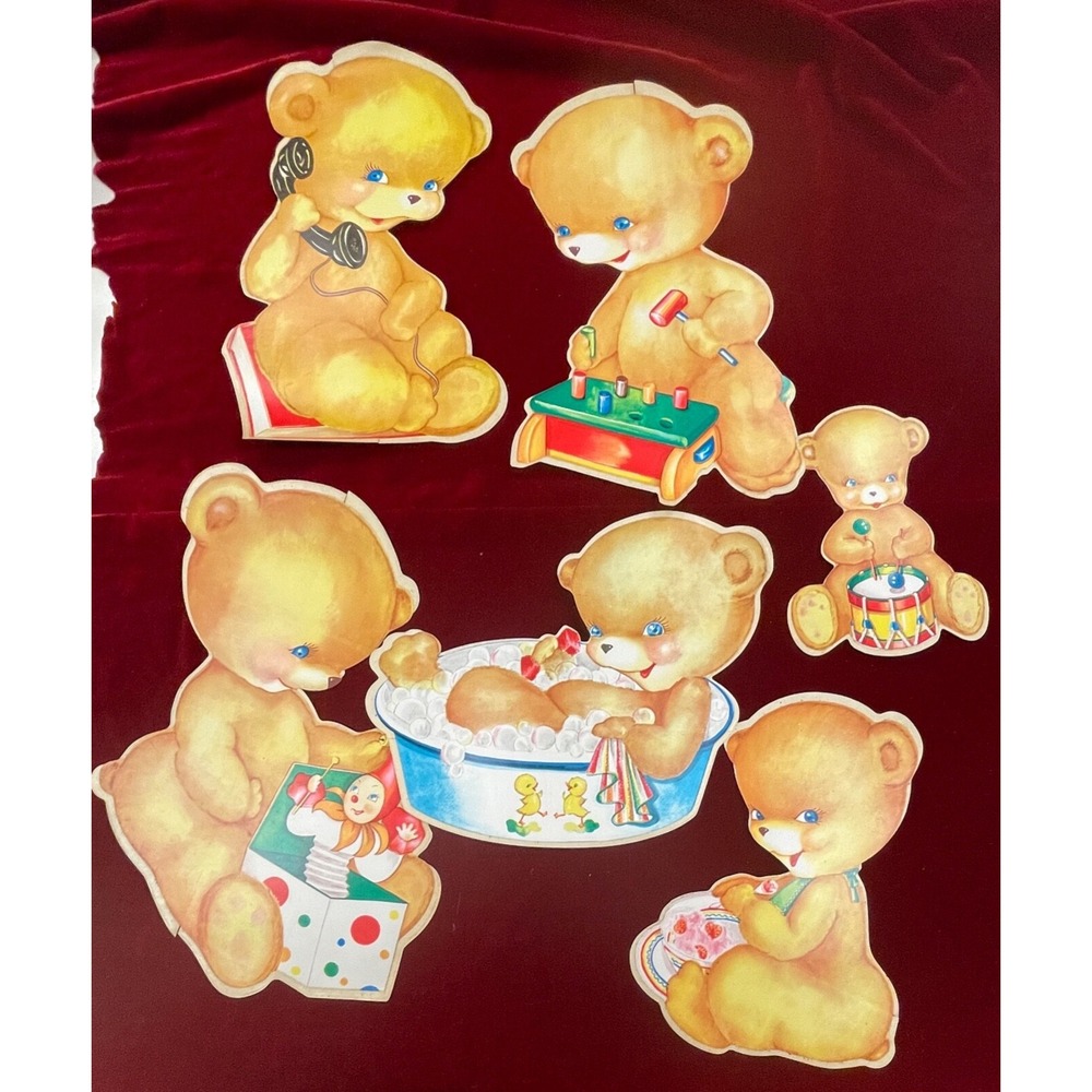 1956 Honey‎ Bears Con-Tact Cut-Out Set RARE